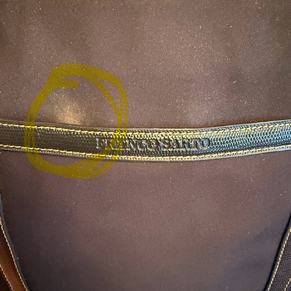 Franco Sarto Black Nylon Shoulder Bag W Smart Lite Pocket Inside Zip Closure - Picture 13 of 15